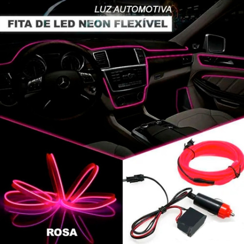 Fita De Led Tipo Neon Painel Carro 5 Metros Varias Cores