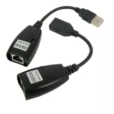 Adaptador Usb Rj45 Até 45 Metros Cor Preto