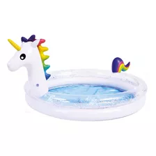 Piscina De Unicórnio Com Glitter 2 Anéis - 65 L