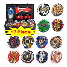 Conjunto 17 Beyblade Burst Gt Com Estojo E Lançador De Corda