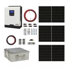 Kit Energia Solar Inversor Cargador 3kw 3200wh Día Renogen