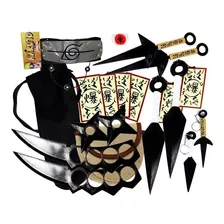 Kit Ninja Itachi Kunai Colar Shuriken Bandana Minato K209