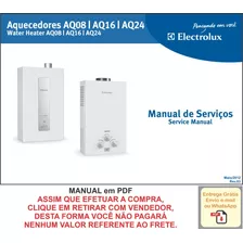 Manual Técnico Serviço Aquecedor Electrolux Aq08 / 16 / 24