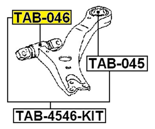 Buje Corbatin Tijera Delantera Para Toyota Camry Highlander Foto 2