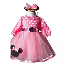 Vestido Minnie Mouse Con Vincha