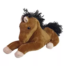 Cavalo De Pelúcia Deitado 30cms - Marrom