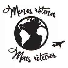 Menos Rotina Mais Roteiros 43x40cm Madeira Mdf Lettering