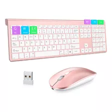 Kit De Teclado Y Mouse Inalámbrico 3en1 Recargable Bt5.2 Usb