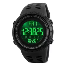 Reloj Deportivo Militar Digital Skmei 1251, Impermeable, 50 M, Color Negro, Color Del Bisel Negro, Color De Fondo Negro