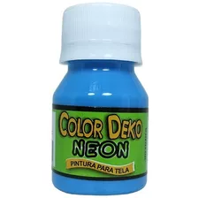 Pintura Para Tela Color Azul Neon - X2 Unids