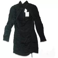 Vestido Zara Negro Elegante Talla Xs Mex 24 Nuevo Envío Grat