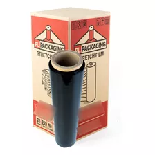 Film Stretch Negro 5 Kg - 50 Cm X Rollo - Oscuro - Reforzado