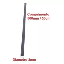 Vareta Fibra De Carbono Com 3mm Diametro X 50cm Comprimento