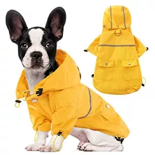 Abrigo Impermeable Perros, Ropa Ligera Lluvia Visera Tr...