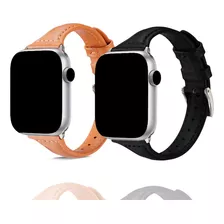 Pulseira Slim Fina Couro Luxo Para Apple Watch Series E Iwo