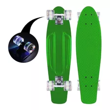 Skate Penny Patineta Verde Ruedas Led Niños / Color De Las Ruedas Colores