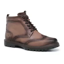 Bota Oxford Brogue Você + Alto Rafarillo Couro Marrom 30055