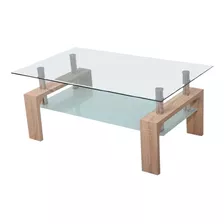 Mesa De Centro De Vidrio Rectangular 100cm