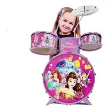 Bateria Infantil Musical Com Banquinho - Princesas Disney -