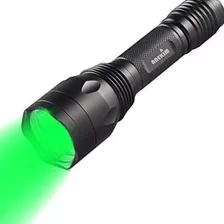 Lanterna Led Tática T6 Luz Verde Caça Pesca Holofote Potente Cor Da Lanterna Preto