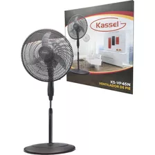 Ventilador Kassel De Pie Base Redonda Ks-vp45n Mi Casa