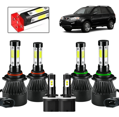 Para Saturn Kit De Luces Led 8000lm Luz Alta+baja+niebla