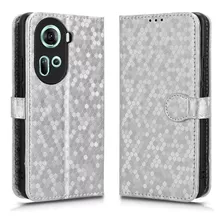 For Oppo Reno11 5g Polka Dots Pu Wallet Card Slot Case+strap