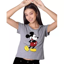 Playera Mujer Moda Camiseta Gris Disney 58205004
