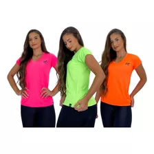 Kit 3 Camisas Femininas Dry Esportivo