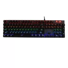 Teclado Gamer Jeqang Jk-919 Qwerty Jeqang Blue Color Negro Con Luz Rgb