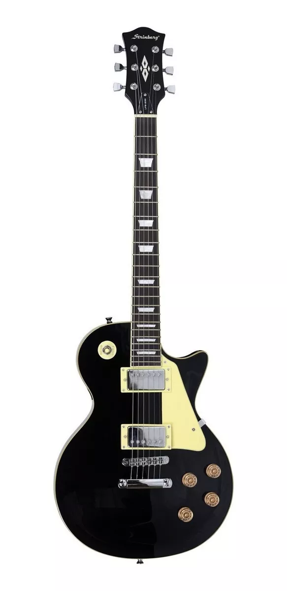 Guitarra Elétrica Strinberg Lps Series Lps230 Les Paul De Tília Black Brilhante Com Diapasão De Pau-rosa