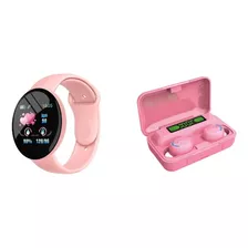 Reloj Inteligente D18 Mujeres Hombres Niños + Audifonos F9