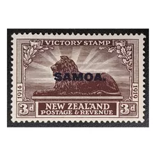 Samoa Británica 3 Pence 1920 Nv. C/g León Iv. 95