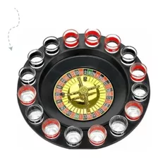 Jogo Cassino Roleta Shot Com 16 Copos De Vidro Bebida Drink