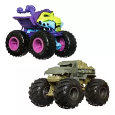 Kit 2 Carrinho Hot Wheels Monster Truck Infantil Metal 1/64