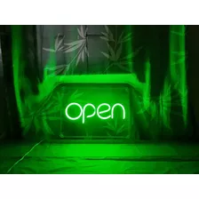 Placa Neon Aberto Open Para Comércio Pronta Entrega 