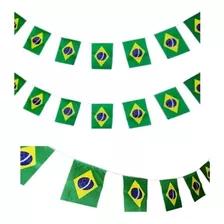 Kit 120 Bandeirinhas 30x20cm Tecido Copa Do Mundo Brasil