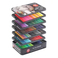 Set 180 Lapices Color Arte Profesional Dibujo Caja Metálica