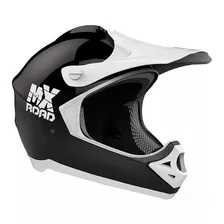 Casco Para Moto Cross Halcon Mx Road Negro Y Blanco M