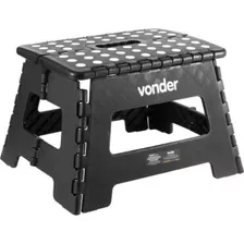 Banqueta Dobravel Vonder 22 Cm 150kg Camping Preta Pesca