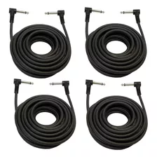 Conjunto De 4 Cables De Instrumento Ts De Ángulo Recto...