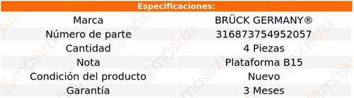 Jgo 4 Inyectores Combustible Sentra L4 1.8l 00/06 Bruck Foto 2