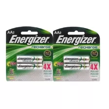 Pilha Aa Recarregável Energizer 1500mah Recharge 4 Unidades