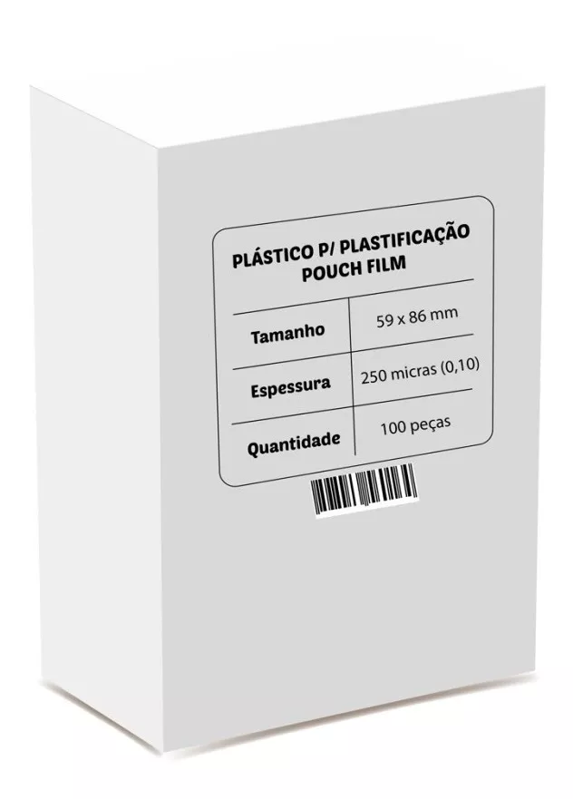 Polaseal Plástico Plastificação Crachá 59x86 0,10mm 100un