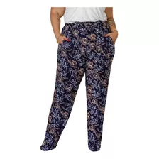 Calça Feminina Pantalona Malha Fria Plus Size