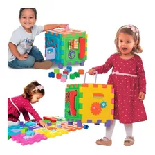 Cubo Didático Grande Brinquedo Infantil Educativo Encaixar