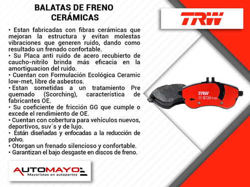 Jgo Balatas Cermicas Del Y Tras Trw Buick Terraza 05-07 Foto 4