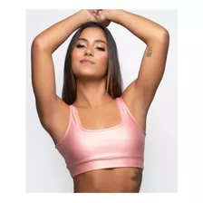 Top Cropped Wolfox Nadador Em Cirre Couro Fake Pronta Entreg