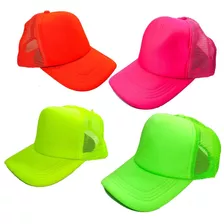 Gorro Visera Trucker Cup Fluo X 10 U Cotillon Sergio Once