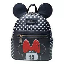 Mochila Juvenil Minnie Mouse Backpack Mmb7 Color Negro Diseño De La Tela Boleado